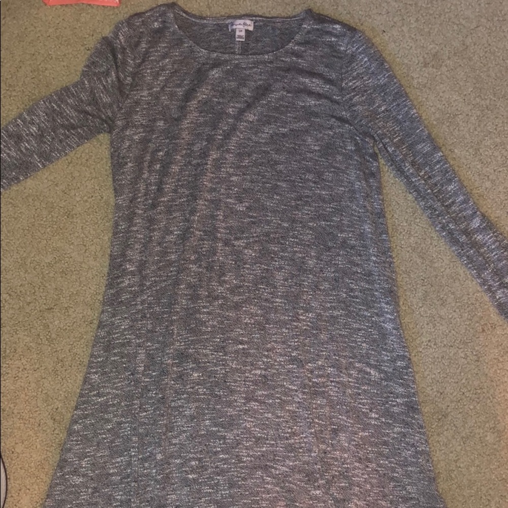 Gray lightweight sweater dress